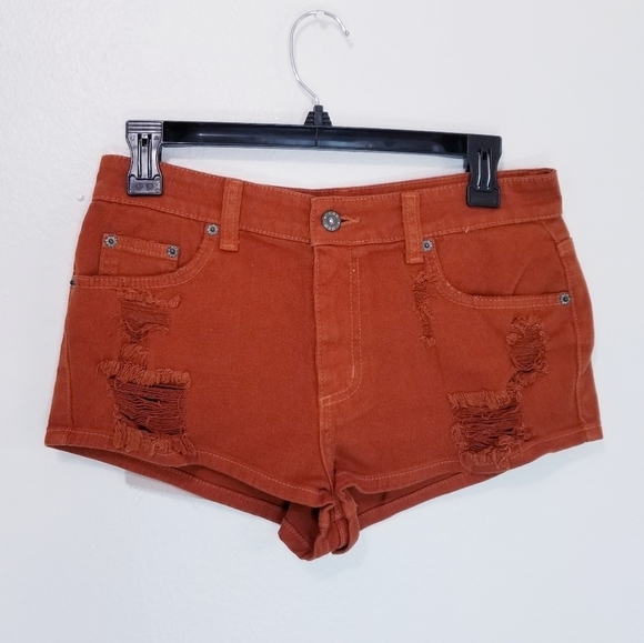 🌸‎ NEW Carmar | Distressed Denim Shorts, Nutmeg 27 - Picture 3 of 12